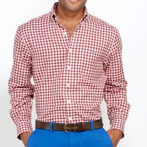 Vineyard Vines Tucker Shirt Red Gingham Button Down Shirt